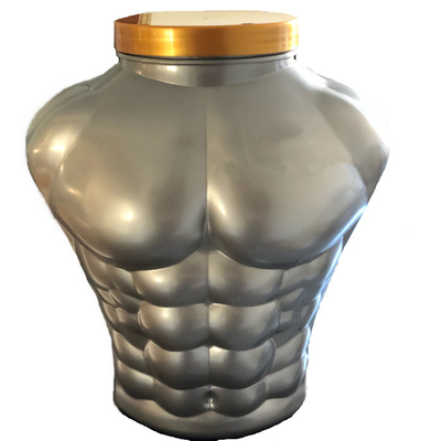 Botellas plásticas vacías del suplemento de la tina 5L del almacenamiento del polvo de la proteína de la forma del músculo